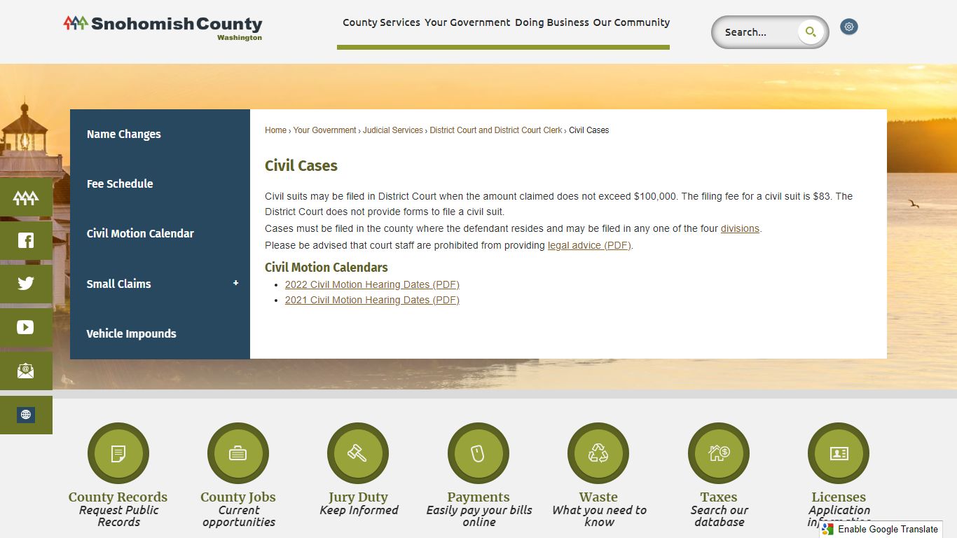 Civil Cases | Snohomish County, WA - Official Website
